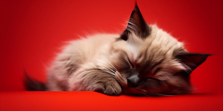 sleeping cat concept. generated AI