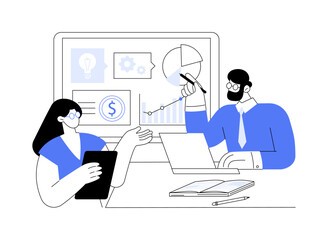 Present business plan isolated cartoon vector illustrations.