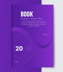 Brochure template layout, Purple cover design, business annual report, flyer, magazine. Corporate Book Cover Design Template in A4.