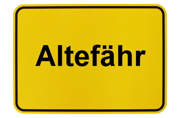 Illustration eines Ortsschildes der Gemeinde Altefähr in Mecklenburg-Vorpommern