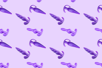 Rubber anal plug isolated on white