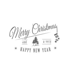 Merry Christmas and Happy New Year Typography Collection. Templates for Greeting Cards. Vector Logo, Emblems.. Item 6