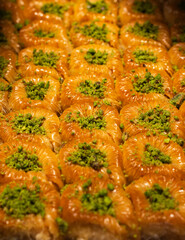 Turkish sweet baklava. Traditional Baklava from Turkey.