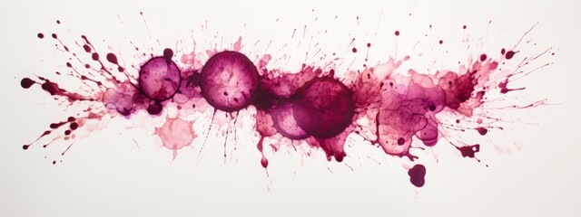 Wine stain red watercolor glass mark ring circle isolated drink background drop white alcohol. Red stain stamp spot paper wine splash cup texture splatter spill water round art winery blot trace.