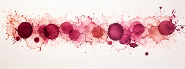 Wine stain red watercolor glass mark ring circle isolated drink background drop white alcohol. Red stain stamp spot paper wine splash cup texture splatter spill water round art winery blot trace.