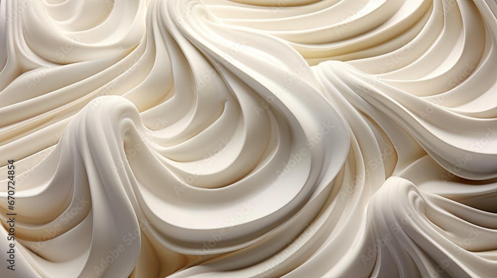 Poster a close up view of a white surface with wavy, wavy, wavy, and wavy patterns on the surface. generati