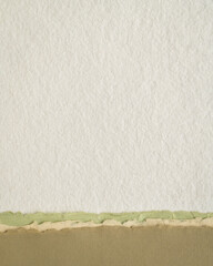 abstract paper landscape in brown and green pastel tones - collection of handmade rag papers