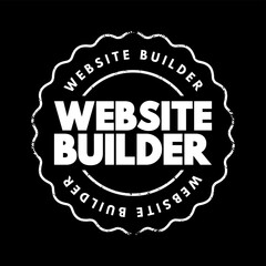 Website Builder text stamp, concept background