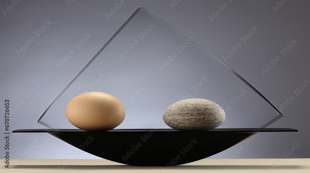 Aufkleber a black bowl with two eggs inside of it and a brown egg in the middle of the bowl in front of it. ge
