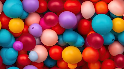  a bunch of balloons that are in the shape of a ballon with a star on top of one of them.  generative ai - obrazy, fototapety, plakaty