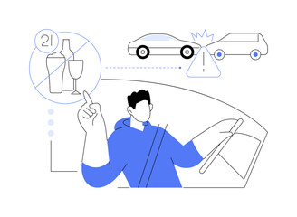 Legal drinking age abstract concept vector illustration.