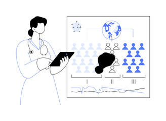 Outbreak investigation abstract concept vector illustration.