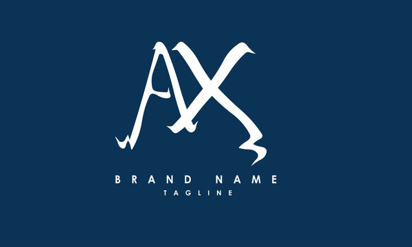 AX Alphabet letters Initials Monogram logo XA, A and X