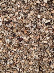 Background texture of large wood chips