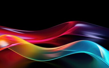 Fototapeta premium Transparent rainbow curve backgrounds
