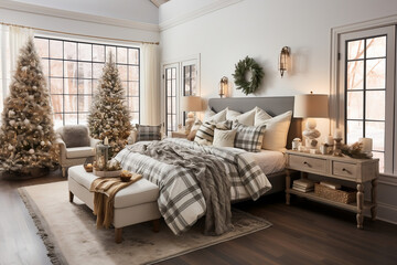 interior of a bedroom christmas ideas