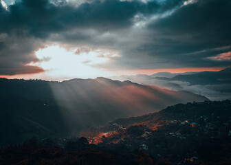 Fototapeta premium clouds over the mountains
