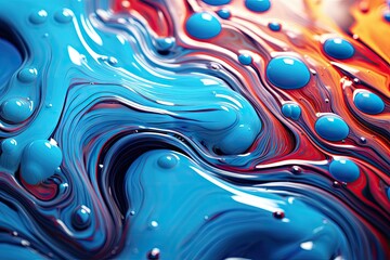 abstract flowing acrylic paint. detailed image of different colors mixing together. 