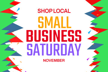 Obraz premium Small Business Saturday banner with different design shapes and white background illustration