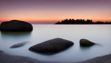 Fototapeta na wymiar A stunning minimalist image that captures the essence of serenity and simplicity. 