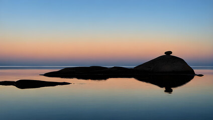 Fototapeta na wymiar A stunning minimalist image that captures the essence of serenity and simplicity. 