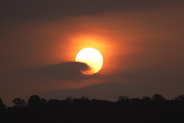 sunset in the mountains