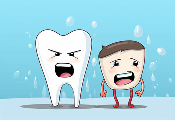 desenho representando dor de dente 