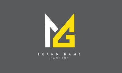 MG Alphabet letters Initials Monogram logo GM, M and G