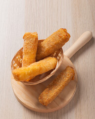 Traditional Venezuelan food tequeños stuffed with cheese