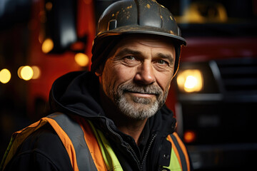 Obraz premium Portrait of a truck driver