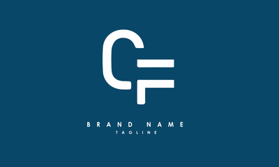CF Alphabet letters Initials Monogram logo FC, C and F