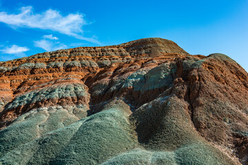Nallihan District in Ankara, Turkey. The Girl Hill Natural Monument (Rainbow Hills) the geological...