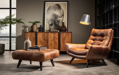 Interior where each piece of furniture has a unique history. A leather armchair tells tales of cozy evenings, while a mid-century coffee table holds decades of memories
