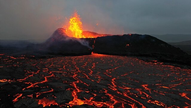 Icelandic volcano in eruption 2023.