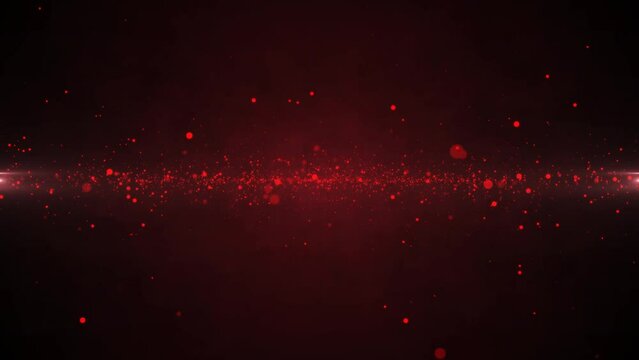 Fondo con part&iacute;culas circulares, en movimiento frontal, color rojo