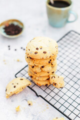 Homemade delicious chocolate chip cookies.