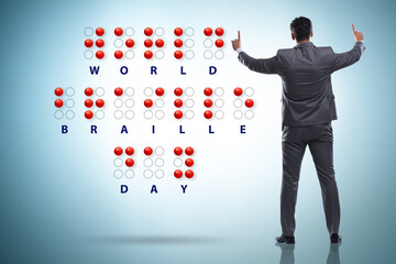 Concept of world braille day