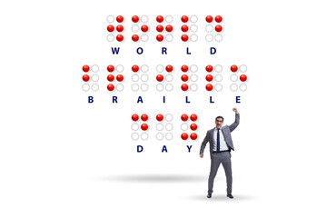 Concept of world braille day