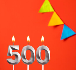 Candle number 500 - Number of followers or likes