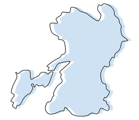 kumamoto map, kumamoto vector, kumamoto outline, kumamoto stylized