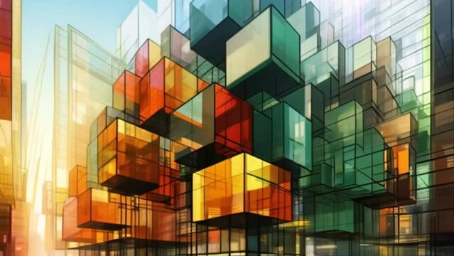 Modern Architecture: Abstract Art Sketch