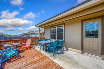 a home patio 