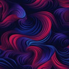 Obraz premium Wavy Psychedelic seamless pattern background. New Classics: Menswear Inspired concept. Geometric Wave Abstract Creative Motif. Repeat tiling rhythmic&nbsp;waves for fabric, wallpaper, wrapping, web, print.