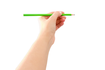 Designer pencil draws the situation in the new house. Real-time hand and apartment design, isolated on a white background