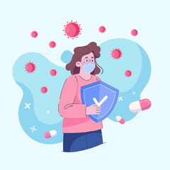 Health insurance vector concept, people with a doctor fill out a medical online insurance form. It can be used for landing page ui web mobile app.