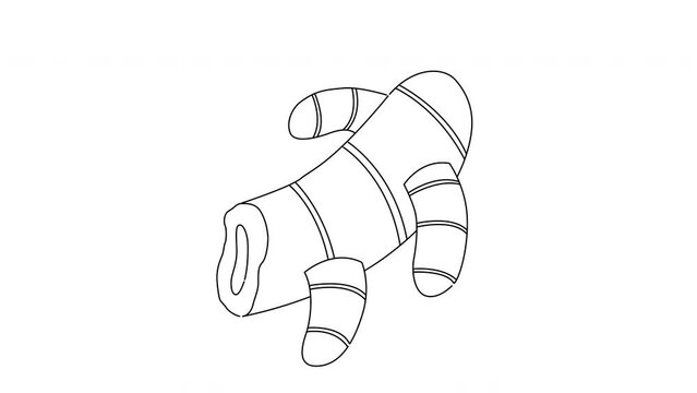 Animation forms a sketch of the turmeric icon