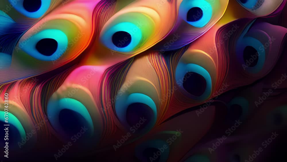 Poster closeup a vibrant pea spreads its feathers in a stunning display, its intricate patterns mesmerizing