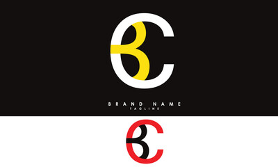BC Alphabet letters Initials Monogram logo CB, B and C