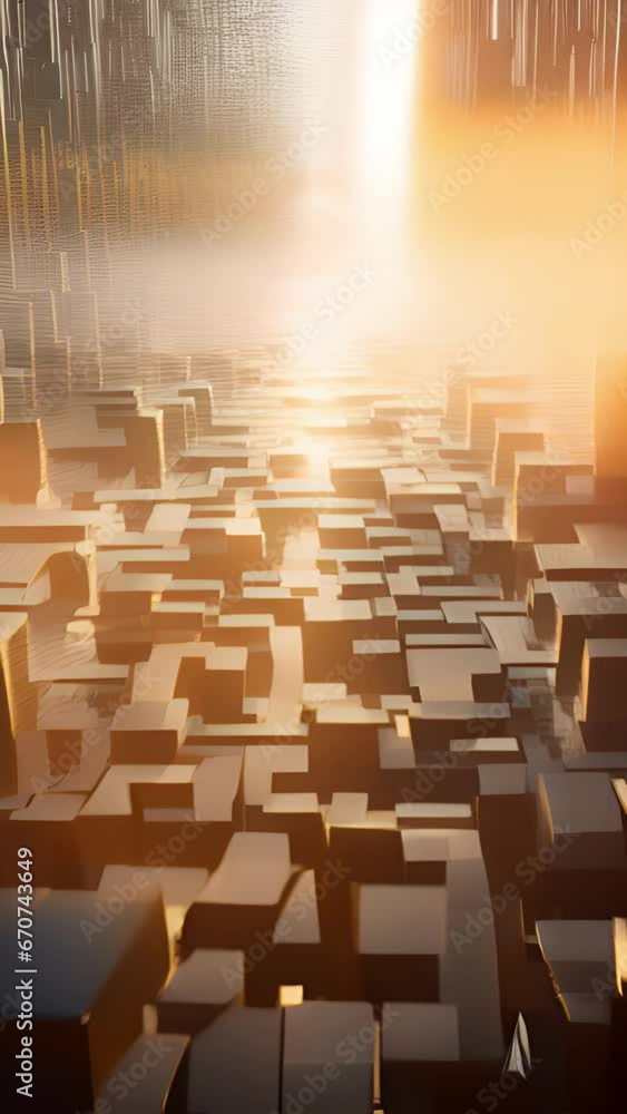 Poster closeup a maze made out of mirrors, reflecting infinite paths and causing the adventurer to feel dis