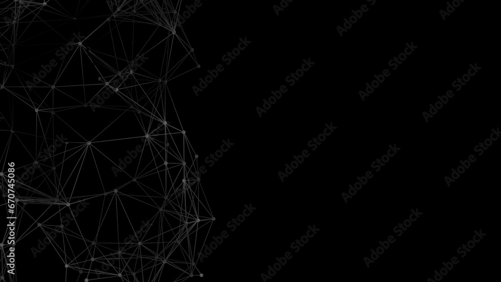 Poster Abstract geometric background. Plexus mesh backdrop illustration.
